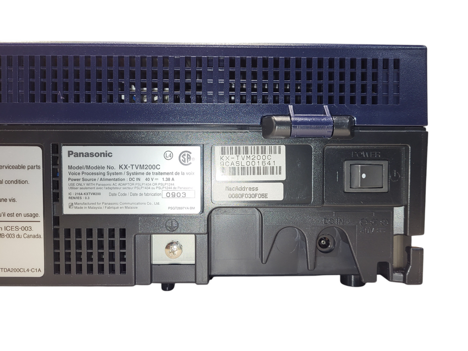 Panasonic KX-TVM200 Voicemail System TVM 200 Voice Mail No AC