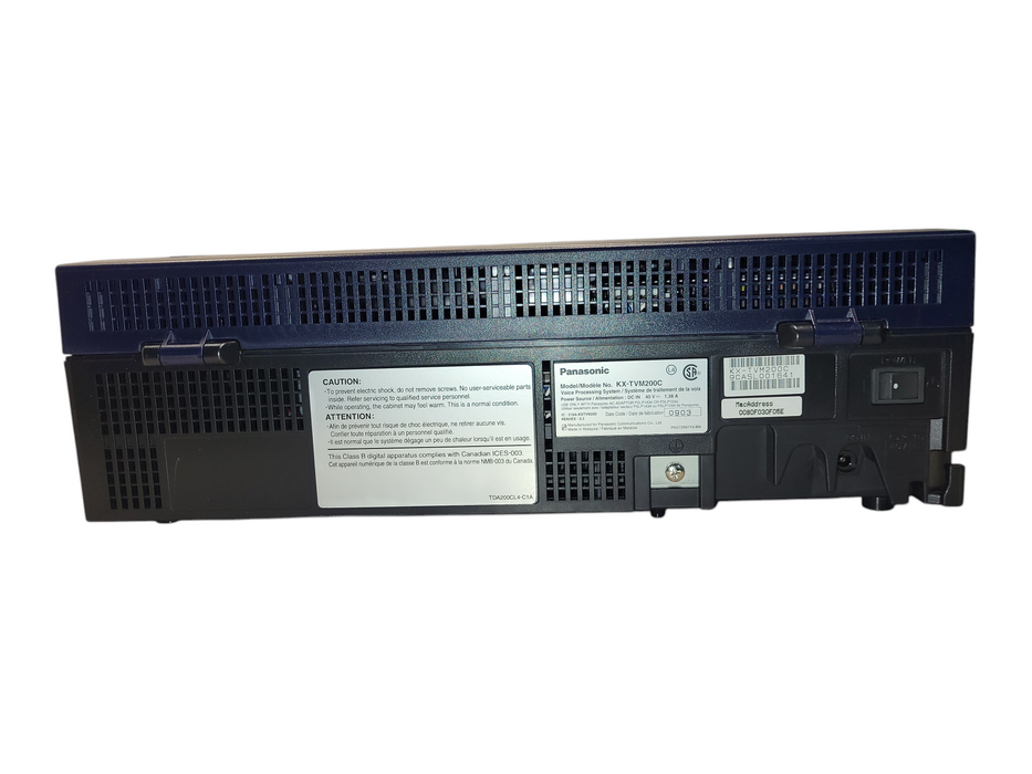 Panasonic KX-TVM200 Voicemail System TVM 200 Voice Mail No AC