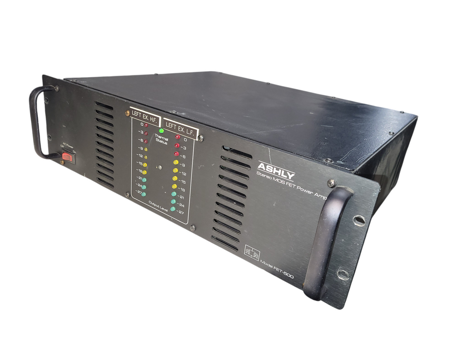 ASHLY FET-500 2-CH STEREO BRIDGABLE MOSFET POWER AMPLIFIER 250W/CH RACK MOUNT