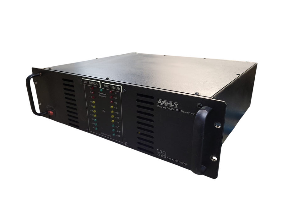 ASHLY FET-500 2-CH STEREO BRIDGABLE MOSFET POWER AMPLIFIER 250W/CH READ