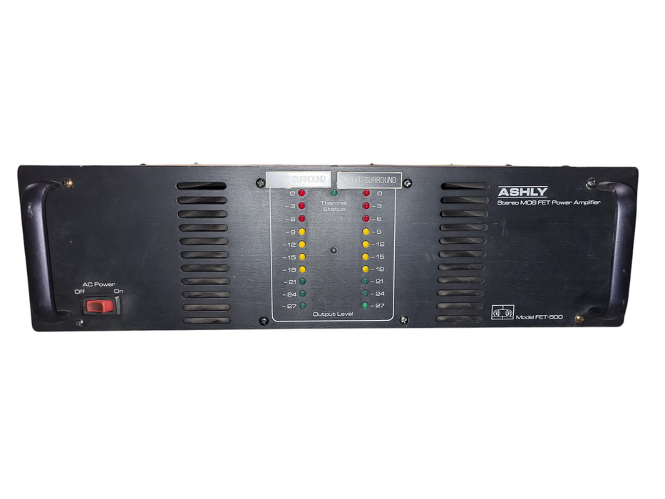 ASHLY FET-500 2-CH STEREO BRIDGABLE MOSFET POWER AMPLIFIER 250W/CH READ