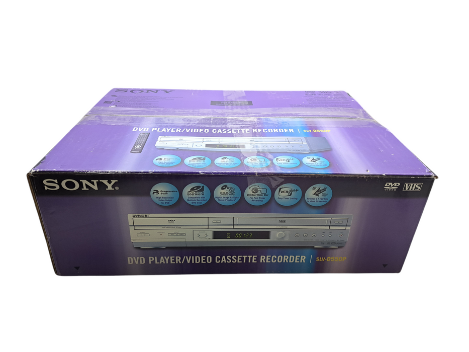 Sony SLV-D550P DVD VCR Combo Player Recorder VHS w/ Box, Remote & Cables