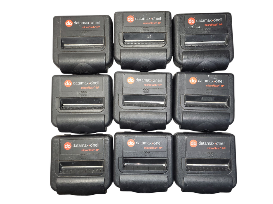 Lot of 9x Datamax-O'Neil microFlash 4te Portable Label Printer READ