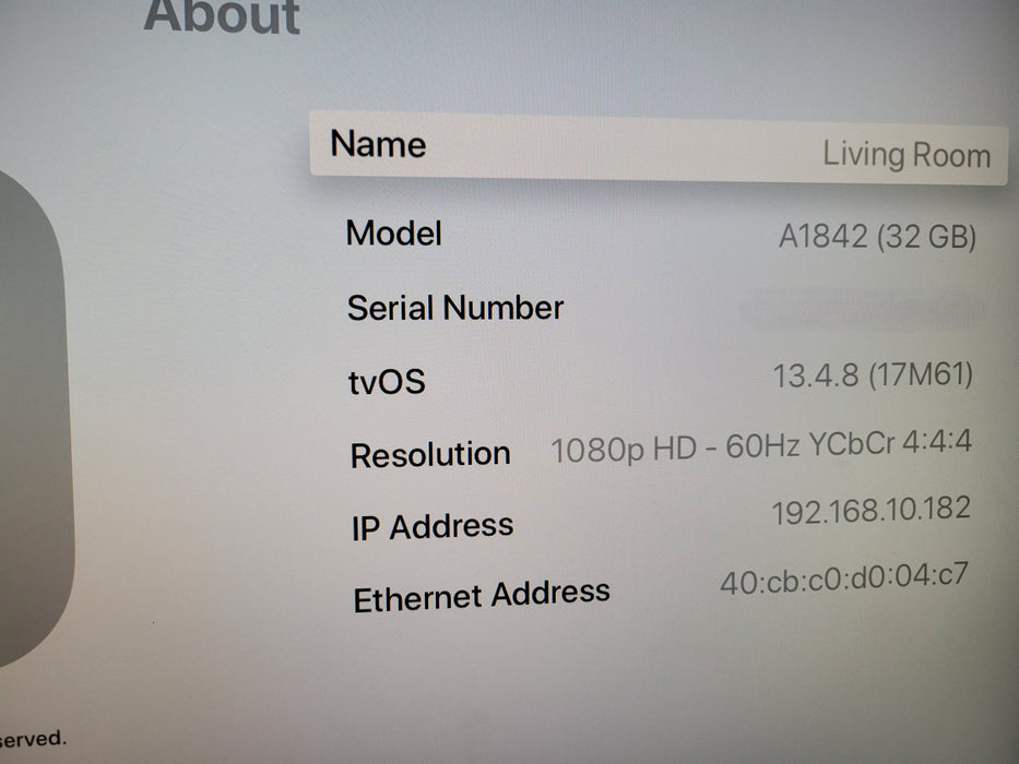 AppleTV A1482 32GB + Remote