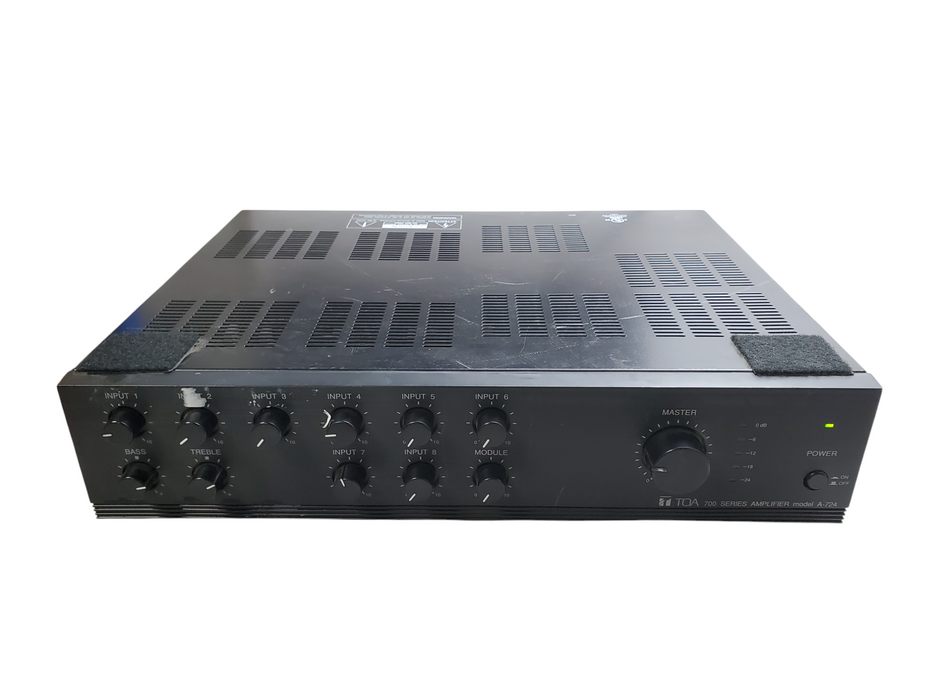TOA A-724 700 Series 240W 9-Channel Commercial Mixer Amplifier 70V