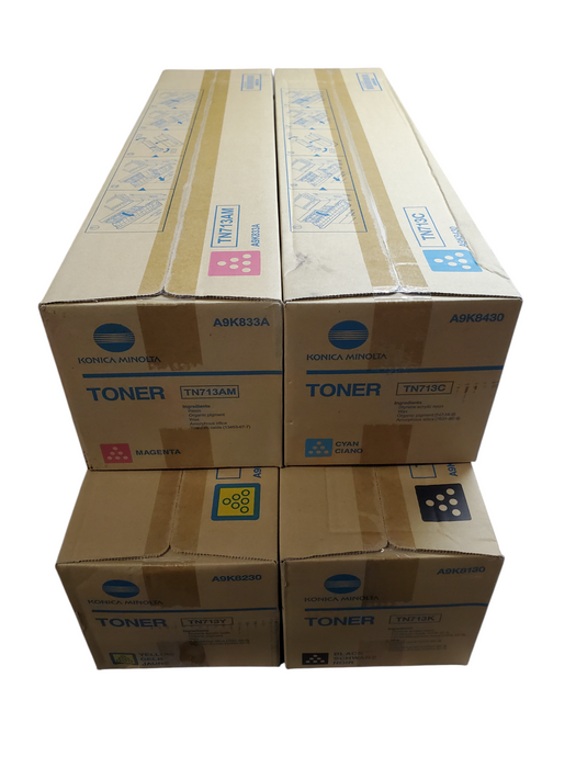 NEW - Konica Minolta TN713 CMYK Toner Set