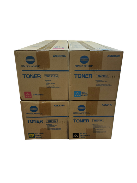 NEW - Konica Minolta TN713 CMYK Toner Set