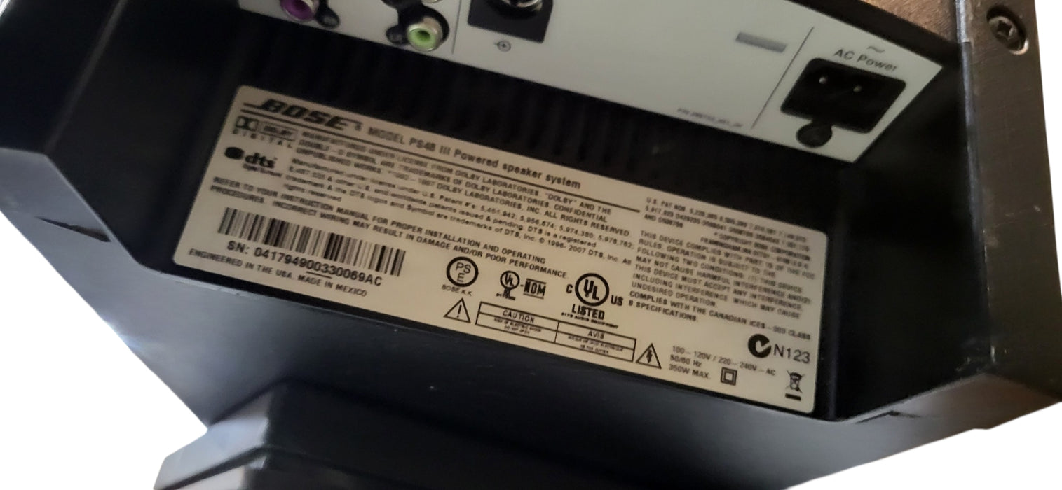 Bose Model PS48 III Powered Speaker System Subwoofer Only