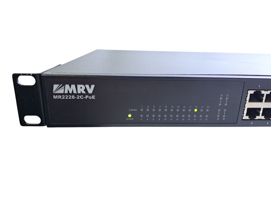 MRV MR2228-2C-PoE | 28-Port Managed PoE Ethernet Switch (24x 10/100 4x Gigabit)