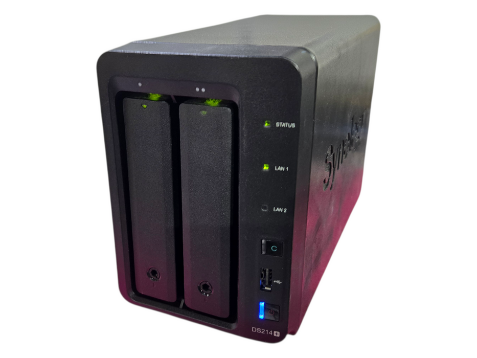 Synology DS214+ DiskStation, 2x 3TB HDDs, No AC Adapter