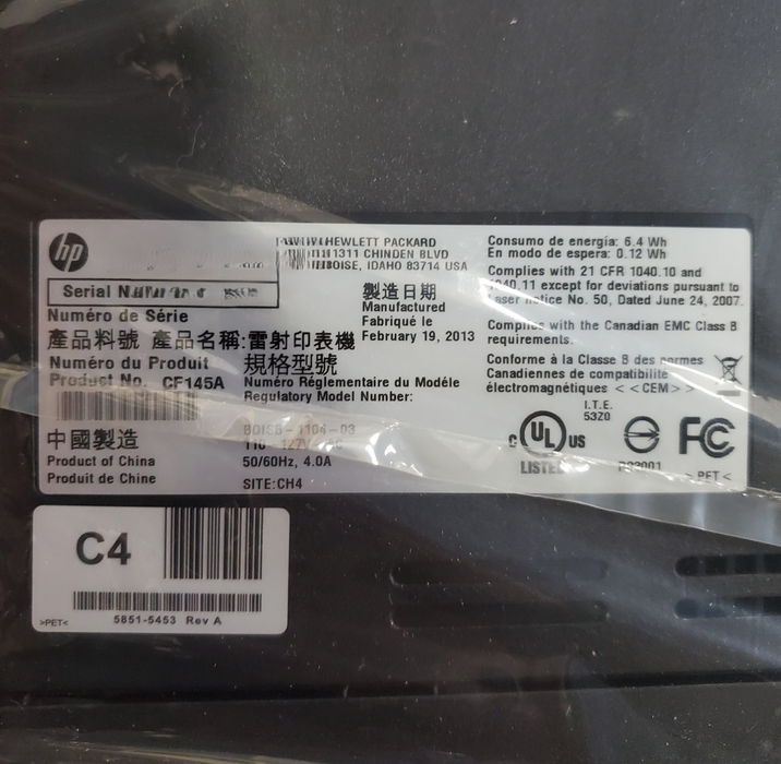 New Open Box - HP LaserJet Pro 200 Color MFP M276nw Wireless Printer CF145A