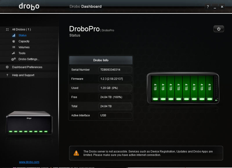 Drobo Pro DRPR1-A NAS with 8 x 4TB HDD\\'s | 8-Bay LFF Storage Array 32TB %