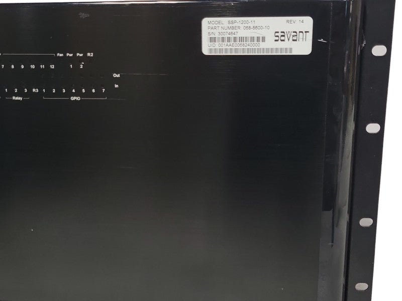 Savant SSP-1200-11 REV 14 Smart Media Pro Matrix Audio & Video Matrix Switch  _