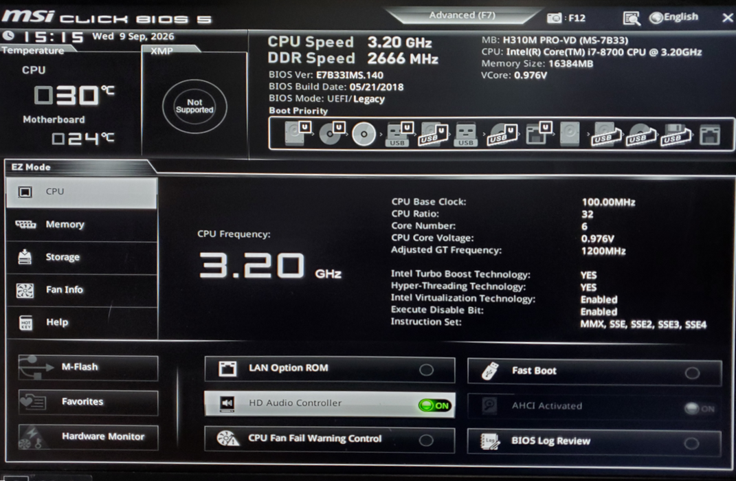 Custom PC | MSI H310M PRO-VD, Core i7-8700, 16GB DDR4, 500w PSU - No HDD