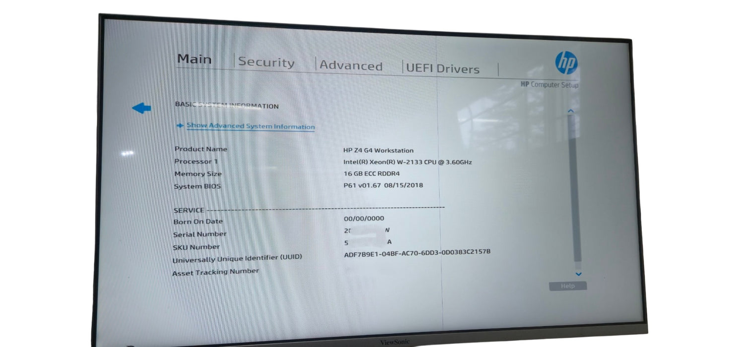 HP Z4 Workstation Xeon W-2133 | 16 GB DDR4 | No HDD |Quadro M2000