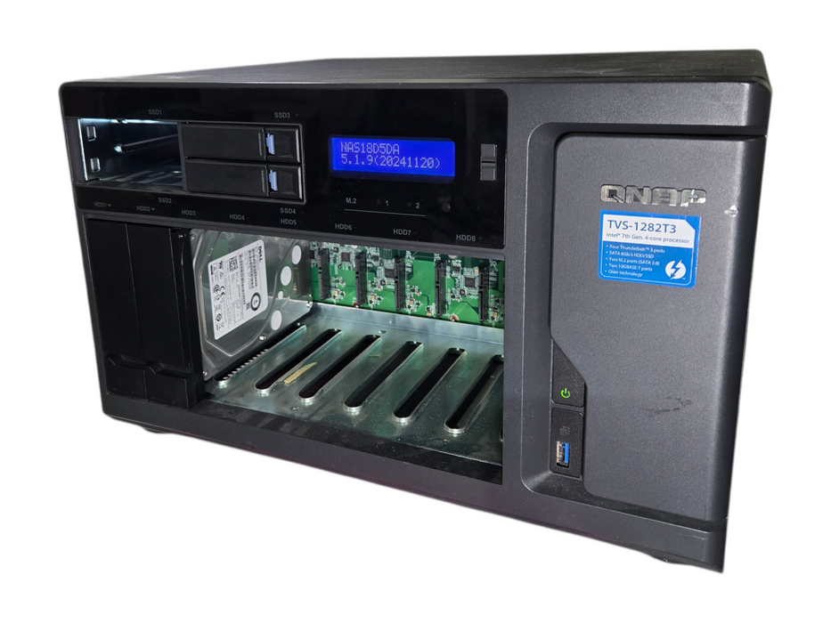 QNAP TVS-1282T3 12-Bay NAS w/ 2x 4TB HDDs