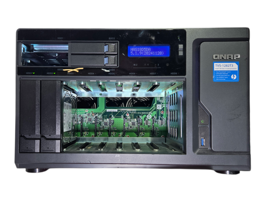 QNAP TVS-1282T3 12-Bay NAS w/ 2x 4TB HDDs