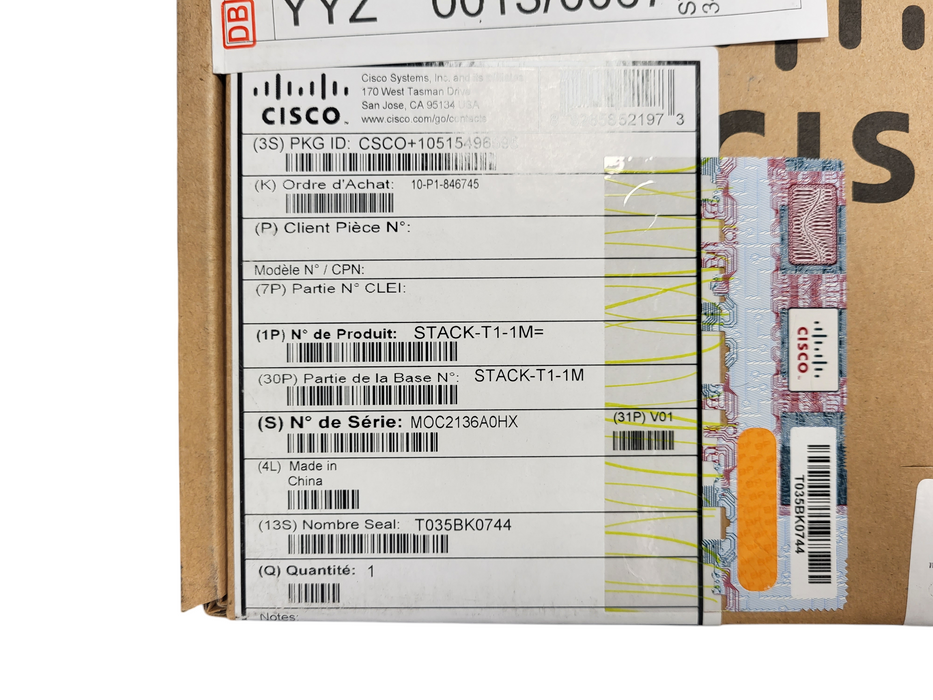 Cisco STACK-T1-1M 1M StackWise 480 Cable for Catalyst 3850 9300 - Brand New