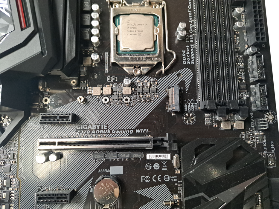 Gigabyte Z370 AORUS Gaming WIFI Motherboard | Intel I7-8700k 4.70GHz