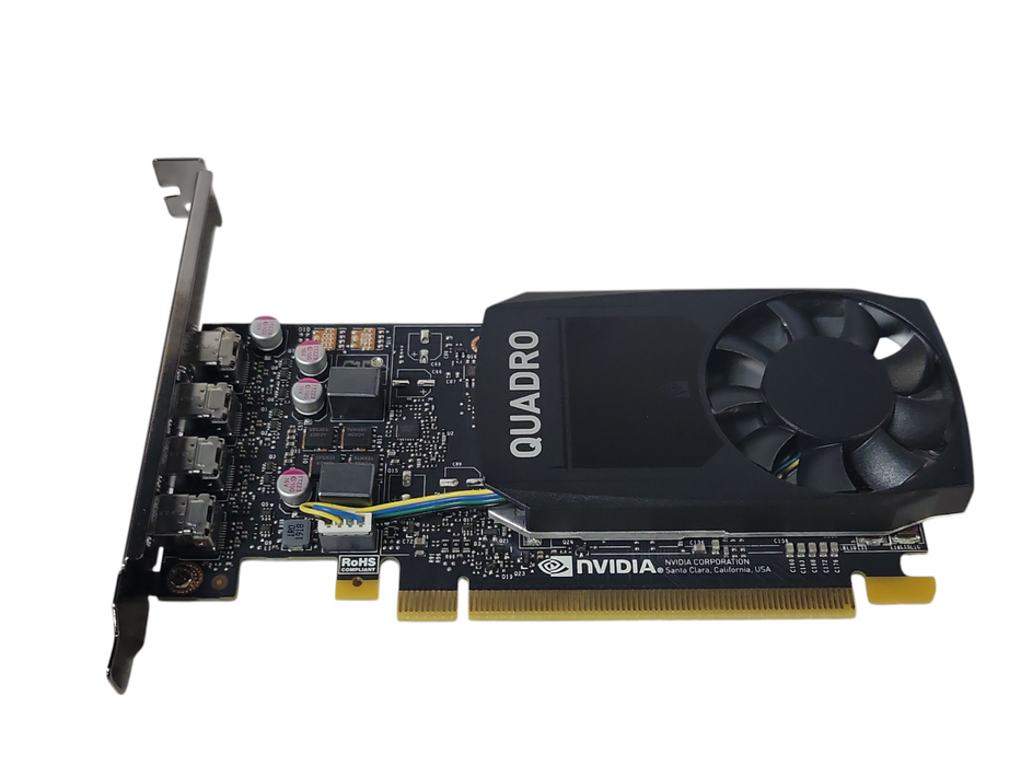 Nvidia Quadro P1000 4GB GDDR5 Graphics card 4x Mini DP, FH Bracket
