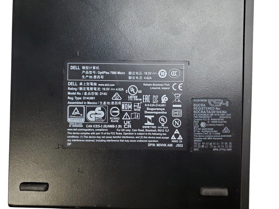 Dell OptiPlex 7080 Micro - i5-10500T, 16GB DDR4, 256GB NVMe - No Adapter