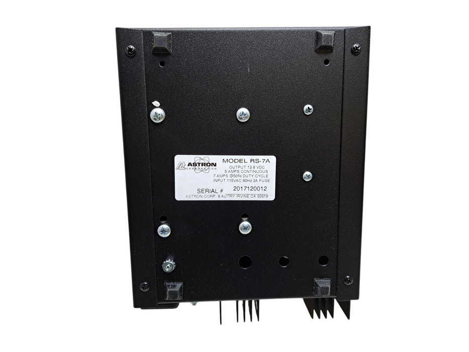 Astron RS-7A 13.8V DC Regulated Power Supply 5A Continuous