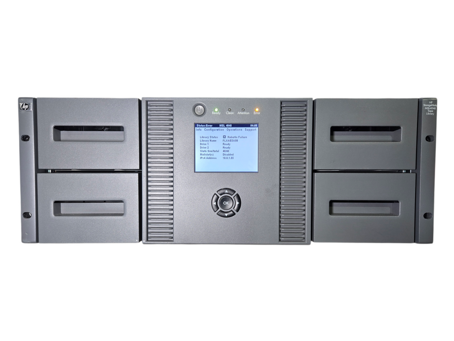 HPE StorageWorks MSL4048 Tape Library 2x LTO 5 Drives, READ