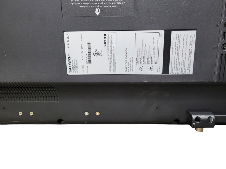 Sharp PN-L803CA AQUOS BOARD Interactive Display Systems. Only for Parts