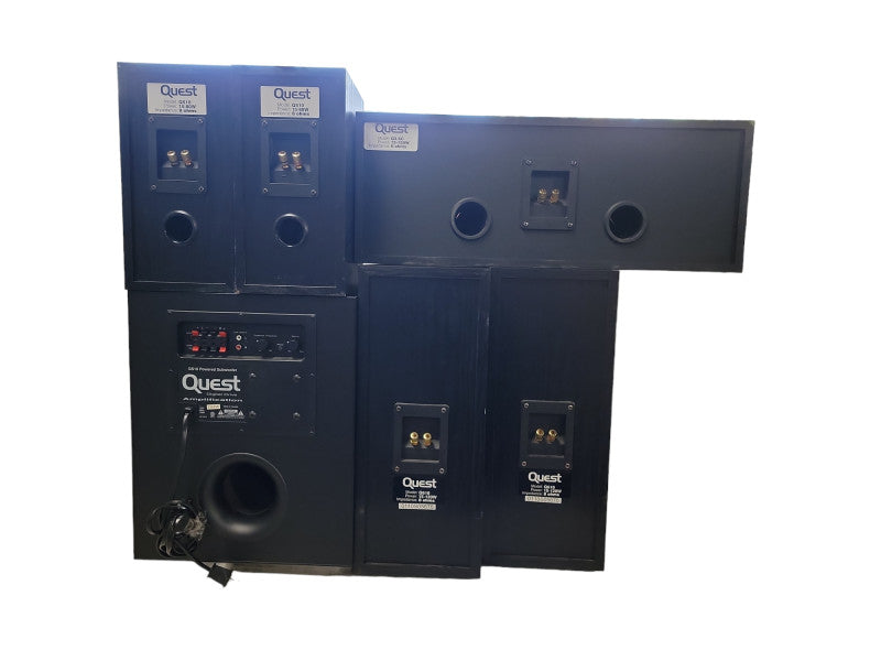Quest Sound System set with 1x QS10 Subwoofer 2x Q610 2x Q510 and 1x Q3.6C