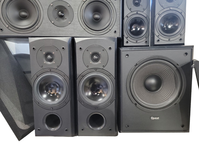 Quest Sound System set with 1x QS10 Subwoofer 2x Q610 2x Q510 and 1x Q3.6C