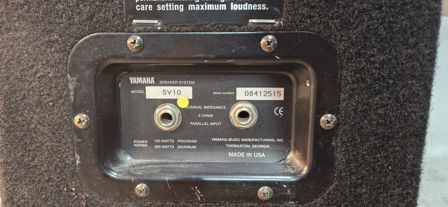 Yamaha SV10 10" Passive PA Speaker 8Ω 150W Program 300W Max