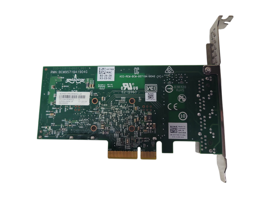 Dell KH08P Broadcom NetXtreme 5719 1GB Quad-Port Ethernet Server Adapter HY7RM