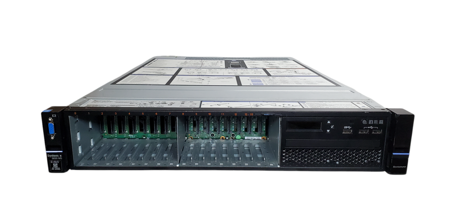 Lenovo System X3650 M5 - 2x Xeon E5-2643 v3, 64GB DDR4, M5210 - No HDD