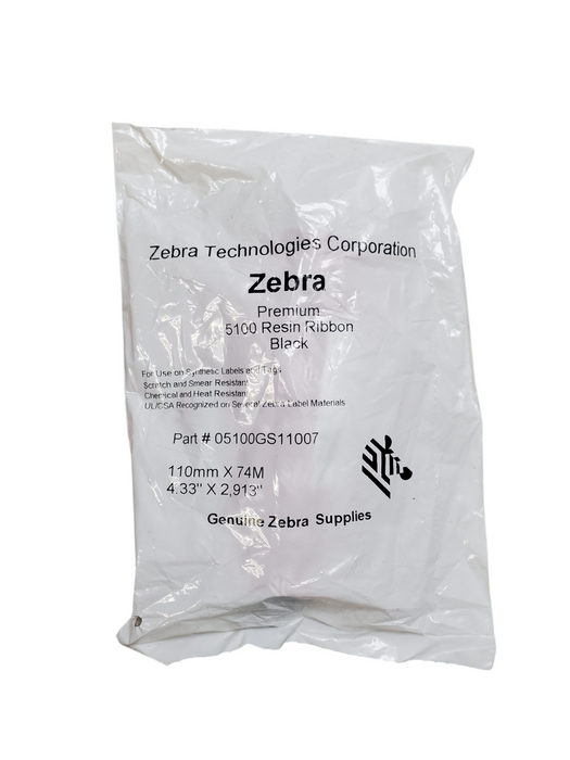 Lot 12x NEW - Zebra 5100 Premium Resin Ribbon Black 4.33" x 2913" (05100GS11007)
