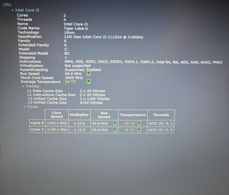 Lenovo ThinkPad E15 Intel Core i3-1115G4@3GHz 8GB RAM 256GB SSD READ!  Lap200