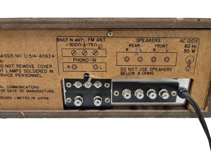Vintage SEARS Electronics Solid State Am/Fm Stereo Receiver Model 28460| Made in Japan