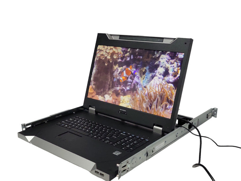 HP HPE LCD8500 18.5\\" TFT LCD 1U INTL Rackmount Console Kit AF630A with rails _