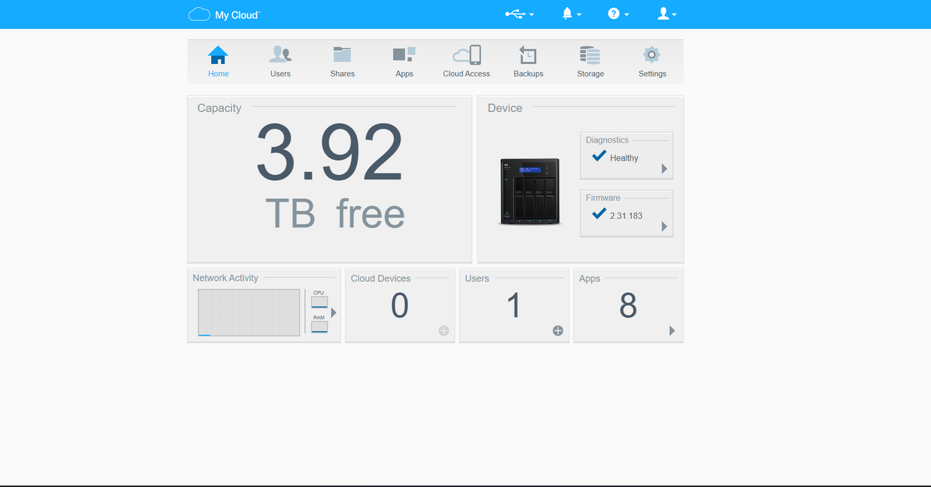 WD My Cloud PR4100 4-Bay NAS Network Attached Storage w/ 2x 2TB HDD *READ*
