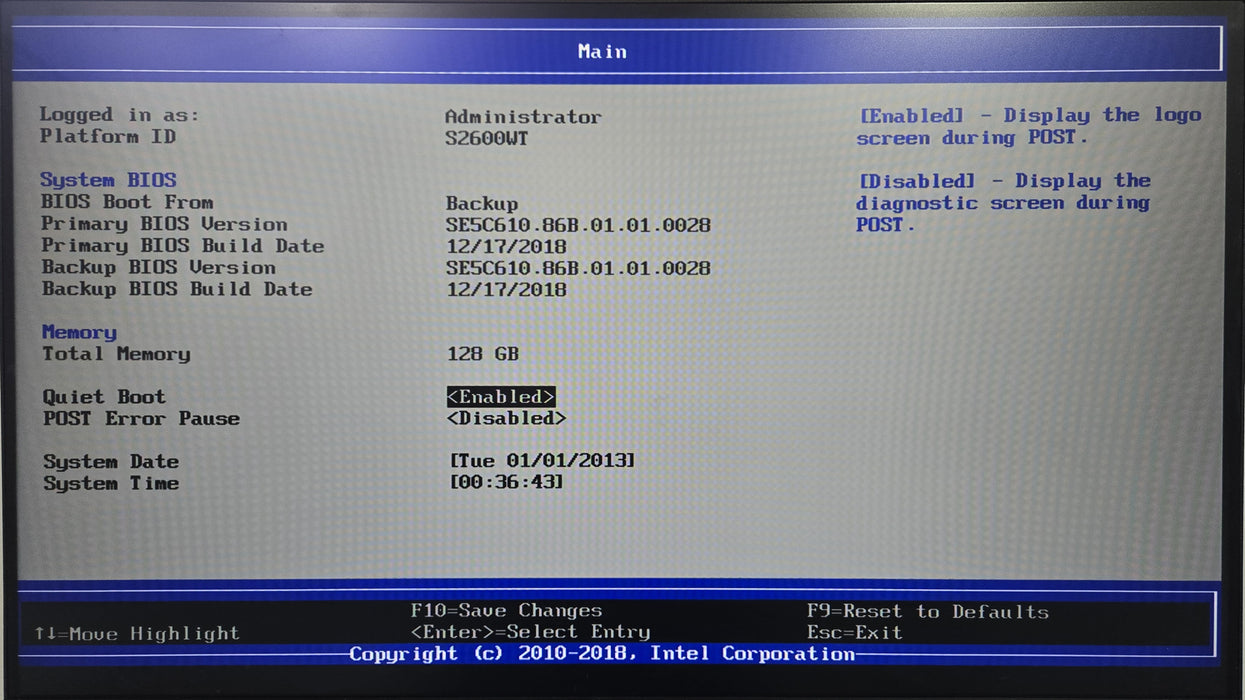 Intel S2600WT Rack 1U Server, 2x Xeon E5-2640v4, 128GB DDR4, No HDD, RMS3CC040