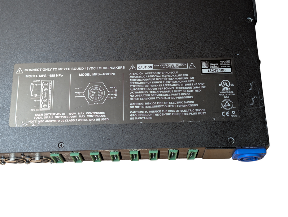 Mayer Sound MPS-488HPp Speaker System Power Supply
