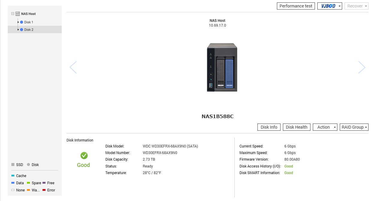 QNAP TS-253A 2-Bays NAS w/ 2x 3TB HDDs. No Power Adapter