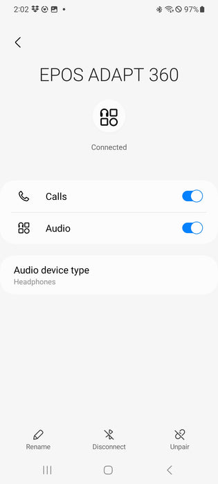 EPOS ADAPT 360 wireless bluetooth headset