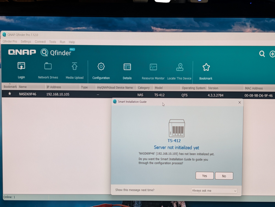 QNAP TS-412 4 bay Storage NAS READ