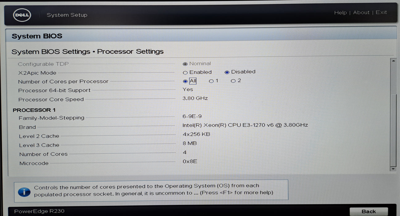 Dell PowerEdge R230 2x 3.5" | Xeon E3-1270 v6 @3.80GHz, 8GB DDR4, PERC H330