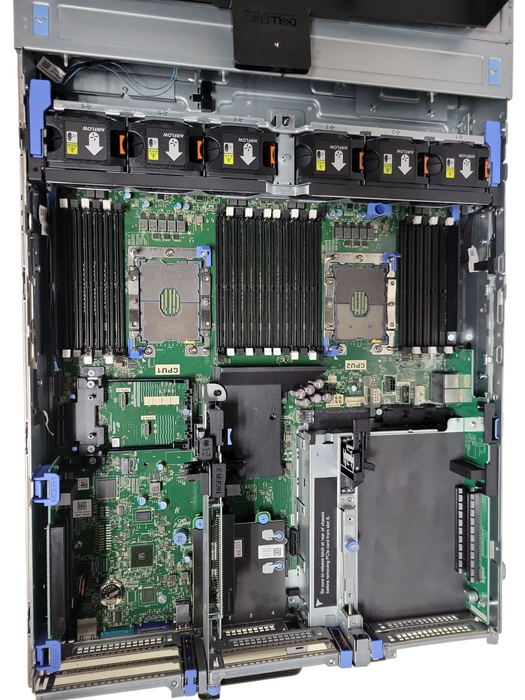 Dell PowerEdge R740 Barebone with 2x CPU Heatsinks only, No PSU/CPU/RAM, READ