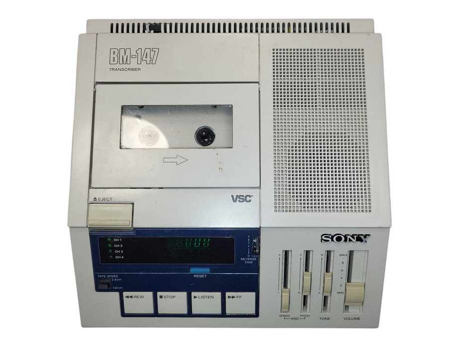 Sony BM-147 Cassette Tape Court Transcriber & Pedal