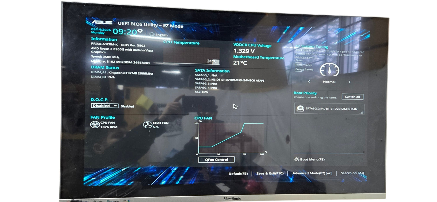 Custom PC Prime A320M-K Ryzen 3 2200G |8 GB DDR4|1TB HDD |GeForce 8400 GS GPU