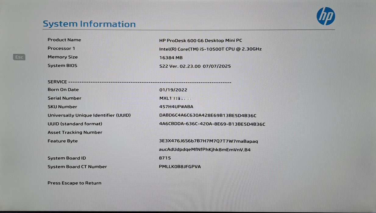 HP ProDesk 600 G6 Mini PC | Intel Core i5-10500T, 16GB DDR4, 512GB NVMe *READ*