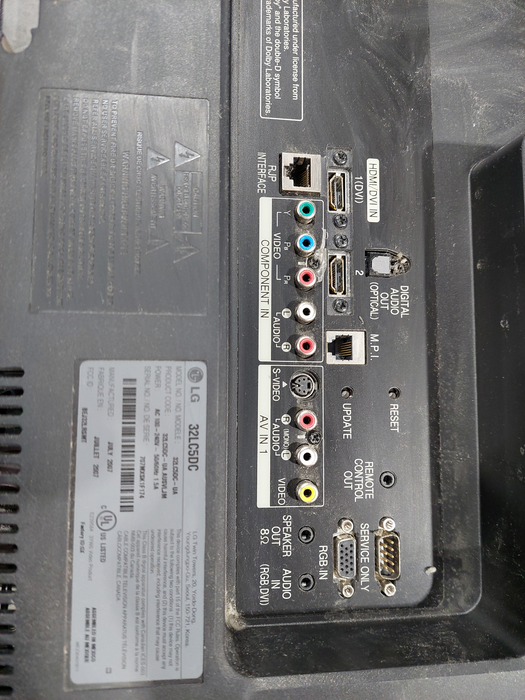 LG 32 LCD TV Model: 32LC5DC   2007 MFG