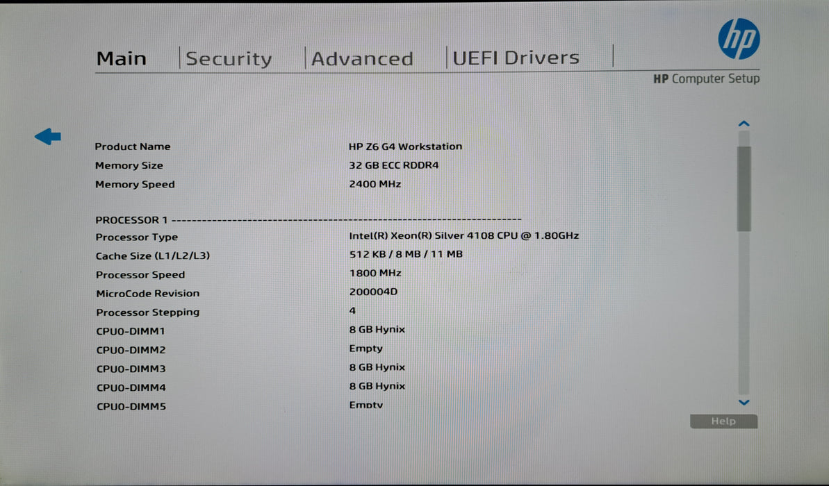HP Z6 G4 Workstation | 1x Xeon Silver 4108 @1.80GHz, 32GB ECC DDR4, No GPU/HDD
